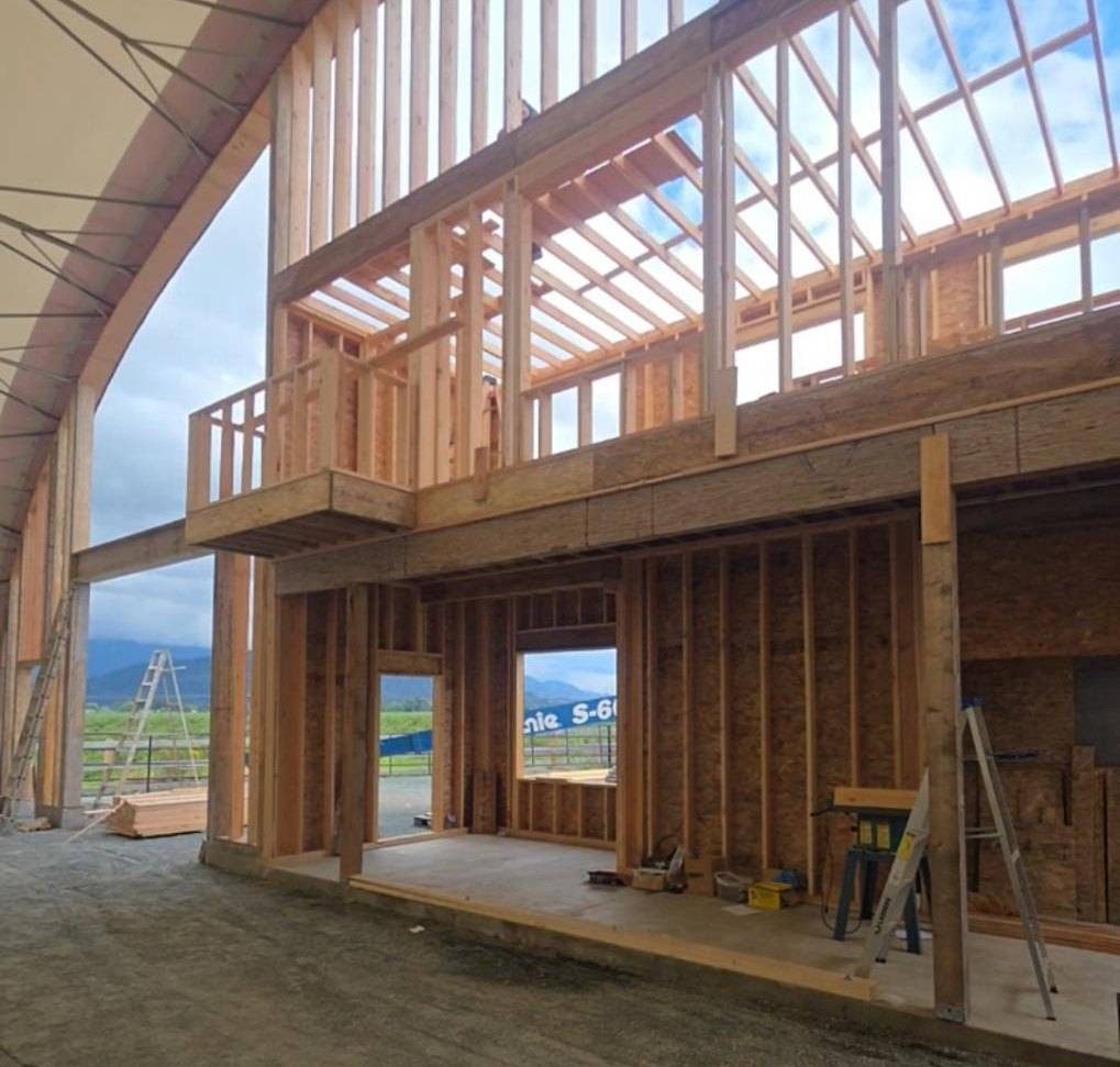Arena wall framed inside the arch, balcony and door openings in